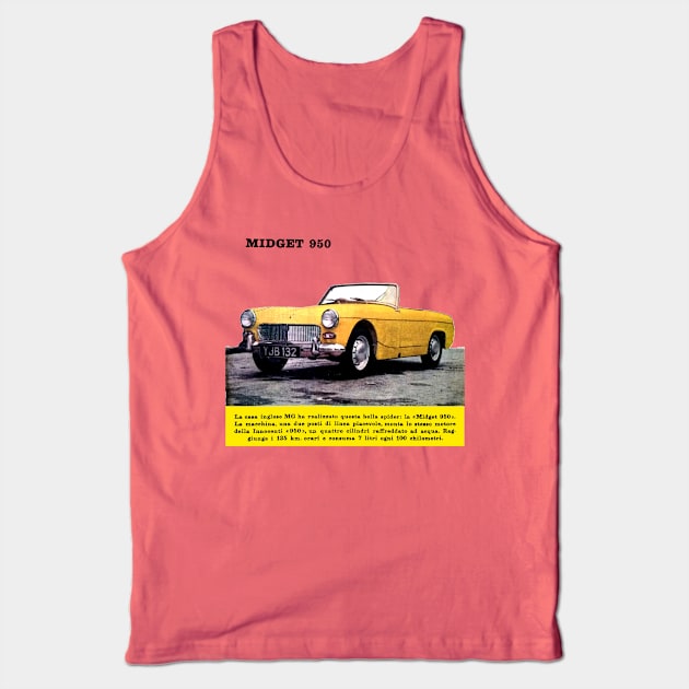 MG MIDGET - advert Tank Top by Throwback Motors